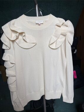 Ted Baker Ruffle-Trim Sweater size 2